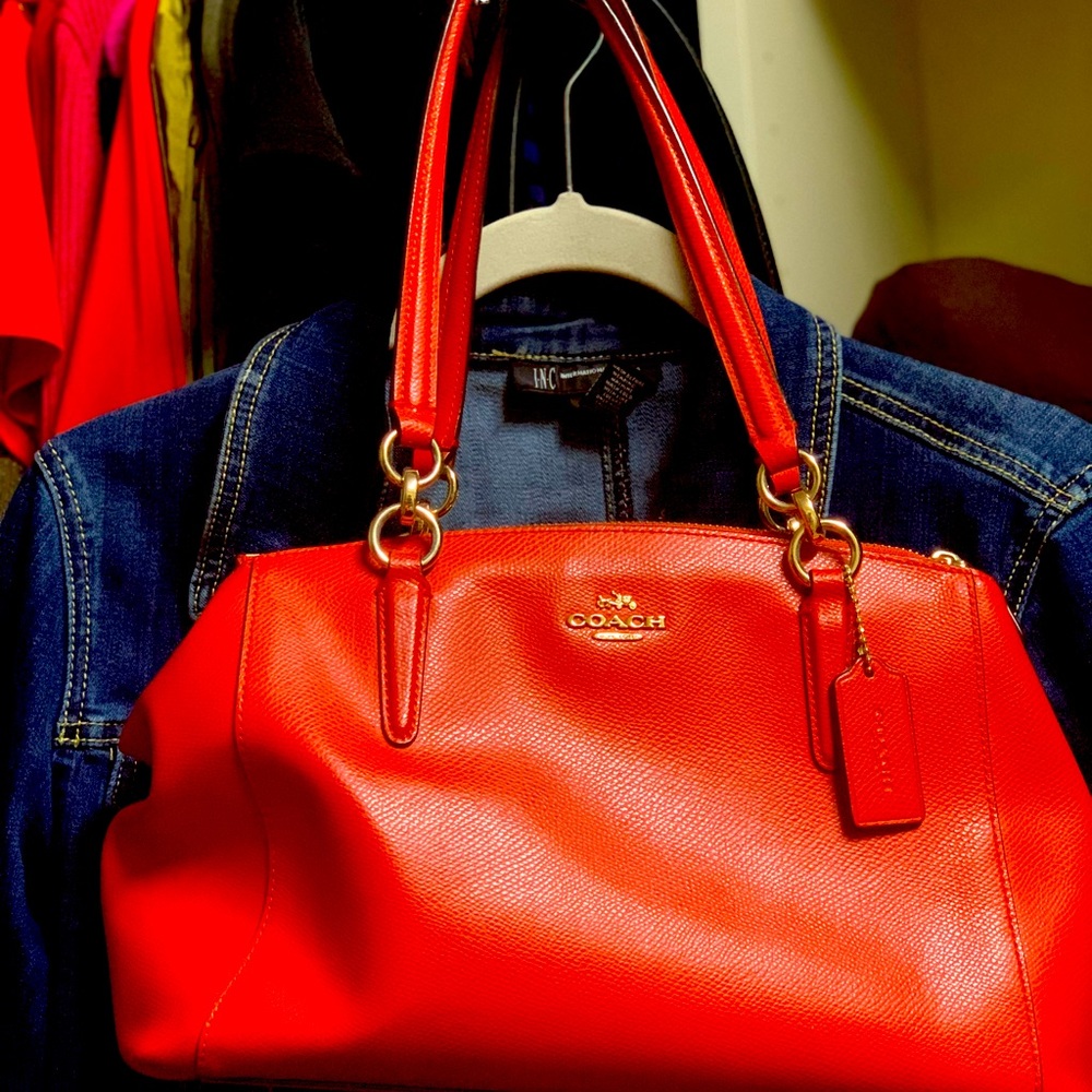 Coach deep Orange bag